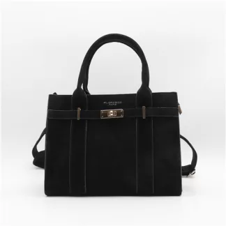 P399- Sac porté main aspect Daim Flora & Co (noir)
