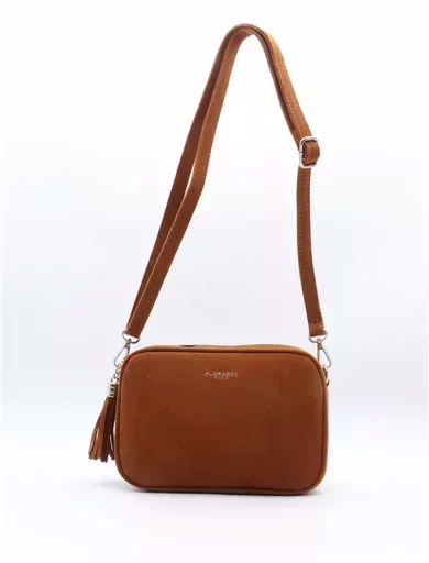 P387- Sac Zippé aspect Daim (camel) – Image 4