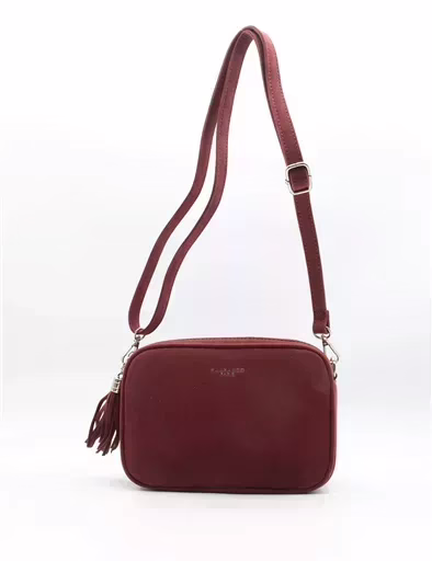 P387- Sac Zippé aspect Daim (bordeaux) – Image 4