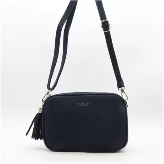 P397- Sac Zippé Pompon aspect Daim Flora & Co (marine)