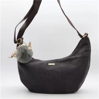 P403- Banane Velour cotelé Flora & Co (gris)