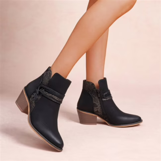 R395- Bottine Santiag (T36-T42) (noir)