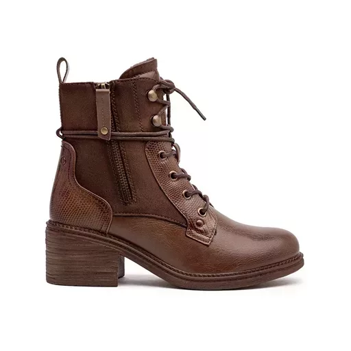 R397- Bottine unie talon médium (T36-T42) (marron) – Image 3