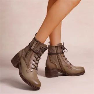 R397- Bottine unie talon médium (T36-T42) (taupe)