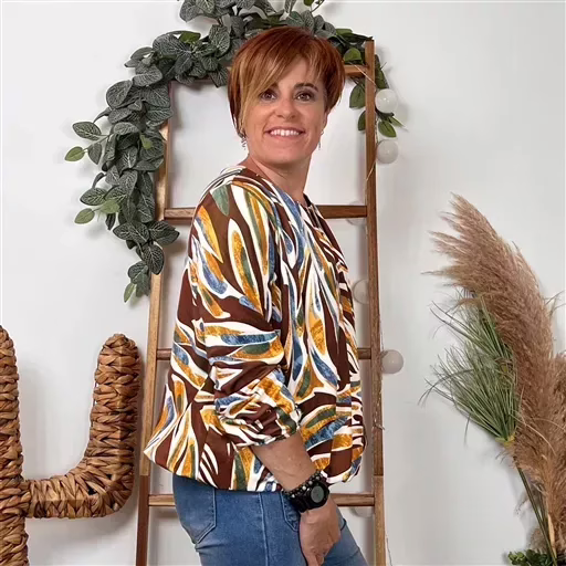 K103- Tunique Boule (Tu) 🇮🇹 (marron) – Image 3