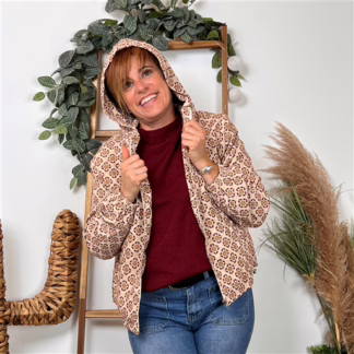 Veste Capuche "Cerise Blue" (T36-T42) (beige)