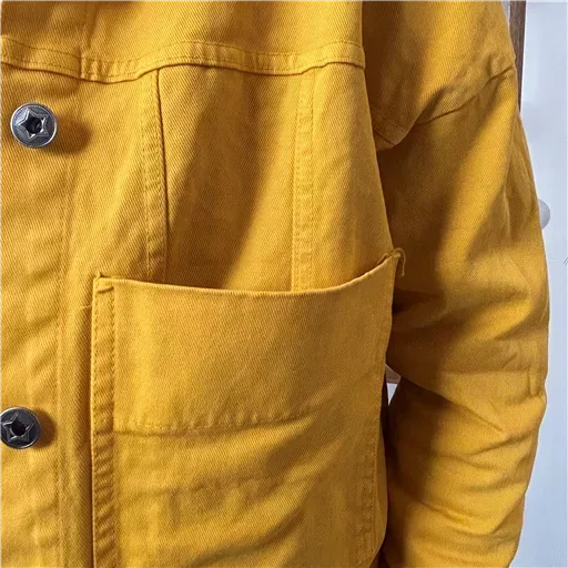 K076- Veste "Lacomy" Coton (Tu) 🇮🇹 (jaune) – Image 6