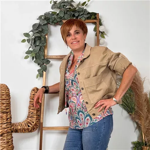 K076- Veste "Lacomy" Coton (Tu) 🇮🇹 (camel) – Image 6