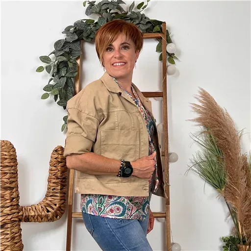 K076- Veste "Lacomy" Coton (Tu) 🇮🇹 (camel) – Image 3