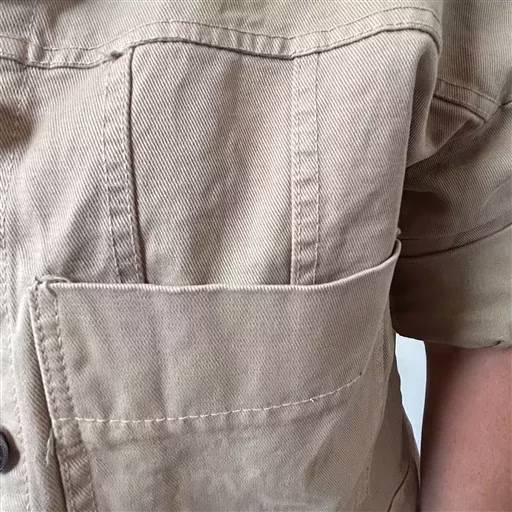 K076- Veste "Lacomy" Coton (Tu) 🇮🇹 (camel) – Image 7