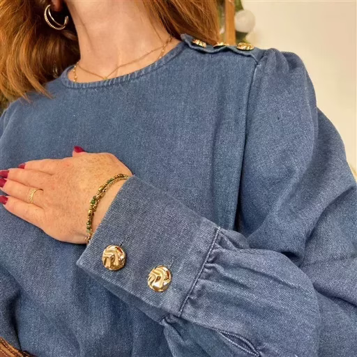 K090- Robe denim "By One" (denim) – Image 4