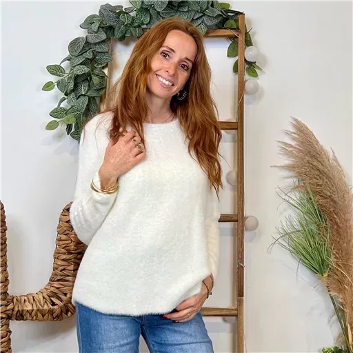 K121- Pull « Pilou Pilou » (Tu) 🇮🇹 (ecru) – Image 2