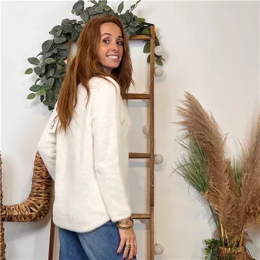 K121- Pull « Pilou Pilou » (Tu) 🇮🇹 (ecru) – Image 3