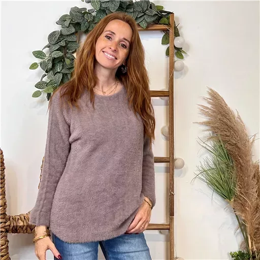 K121- Pull « Pilou Pilou » (Tu) 🇮🇹 (taupe) – Image 2
