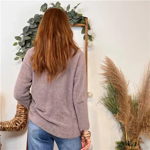 K121- Pull « Pilou Pilou » (Tu) 🇮🇹 (taupe) – Image 4