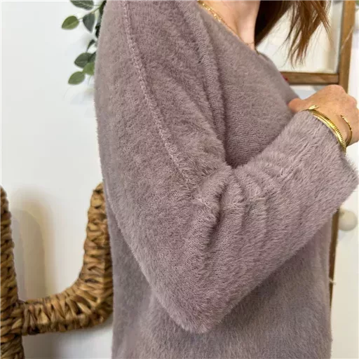 K121- Pull « Pilou Pilou » (Tu) 🇮🇹 (taupe) – Image 5