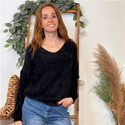 K121- Pull « Pilou Pilou » (Tu) 🇮🇹 (noir) – Image 3