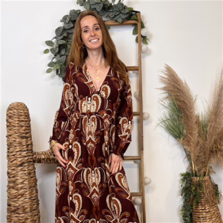 Robe "In April 1986" (T36-T38) (bordeaux)