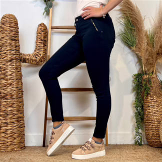 Jean "Poches zippées" Melly.and.Co (Xs-Xl) (marine)