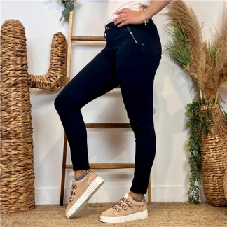 Jean "Poches zippées" Melly.and.Co (Xs-Xl) (marine)