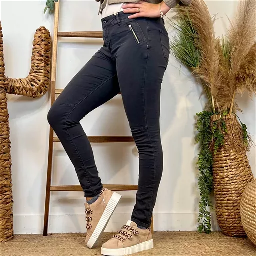 P072- Jean "Poches zippées" Melly.and.Co (Xs-Xl) (gris) – Image 3