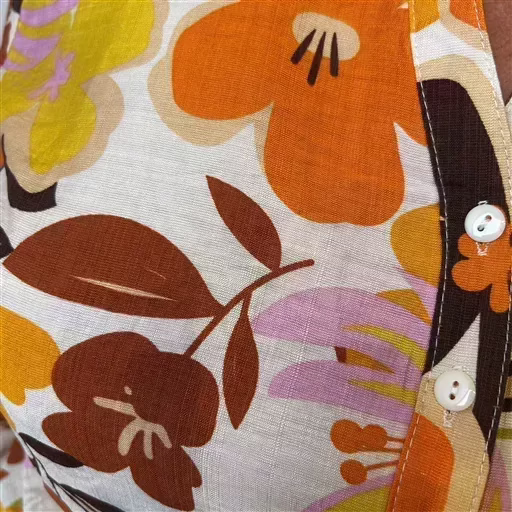 K985- Blouse « Christy "Seventies" (T44-T52) (marron) – Image 7