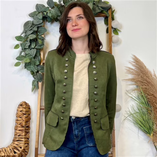 Blazer Suédine Officier (T36-T44) 🇮🇹 (kaki)