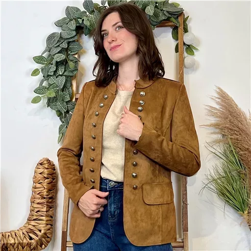 Blazer Suédine Officier (T36-T44) 🇮🇹 (camel)