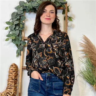 Blouse By-One Pointillé (T36-T38) (noir)