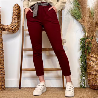 Pantalon Stretch (T36-T50) 🇮🇹 (bordeaux)