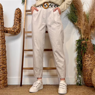 Pantalon coupe fuseau (TU) 🇮🇹 (beige)