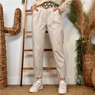 Pantalon coupe fuseau (TU) 🇮🇹 (beige)