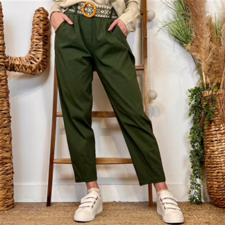 Pantalon coupe fuseau (TU) 🇮🇹 (kaki)