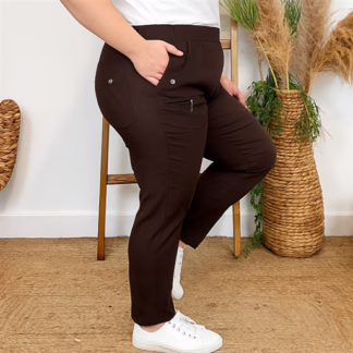 Pantalon Confort JST (T38-T52) (marron)