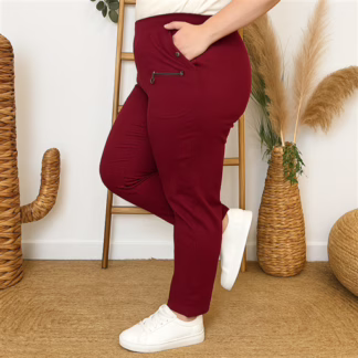 Pantalon Confort JST (T38-T52) (bordeaux)