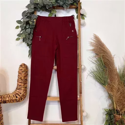 T545- Pantalon Confort JST (T38-T52) (bordeaux) – Image 3