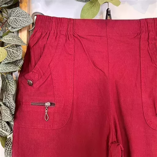 T545- Pantalon Confort JST (T38-T52) (bordeaux) – Image 4