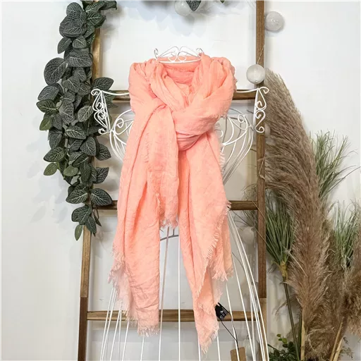 Y520- Foulard uni large (rose pâle) – Image 2