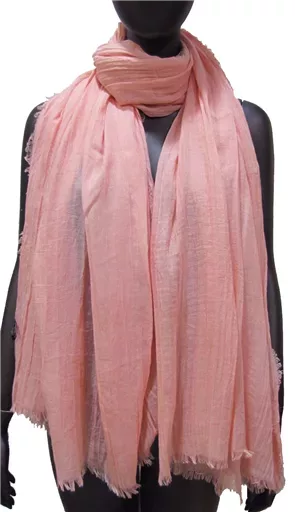 Y520- Foulard uni large (rose pâle) – Image 4