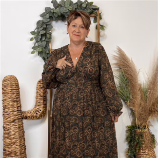 Robe Maëlle fleurettes (T40-T48) (kaki)