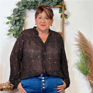 Chemisier voilage By.one (T40-T48) (marine)