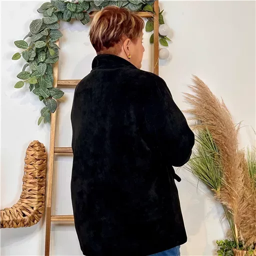 Z111- Veste en velours (Gt) 🇮🇹 (noir) – Image 4