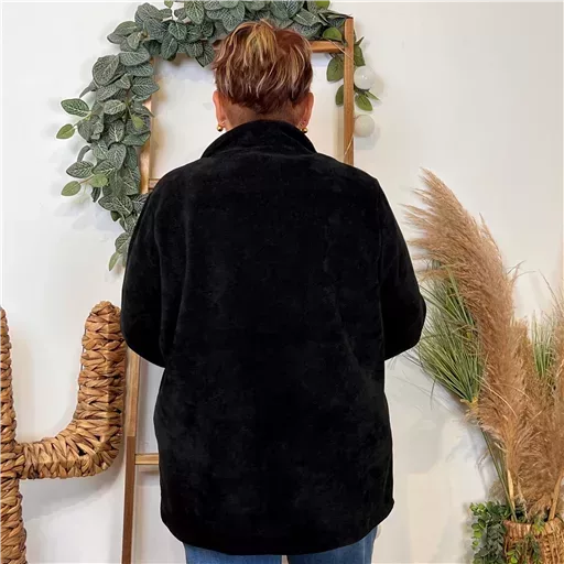 Z111- Veste en velours (Gt) 🇮🇹 (noir) – Image 5