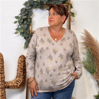 Pull imprimé "Coraux" (GT) 🇮🇹 (beige)