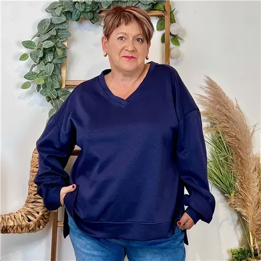 Z120- Sweat uni C’Mélodie (Gt) 🇮🇹 (marine) – Image 5