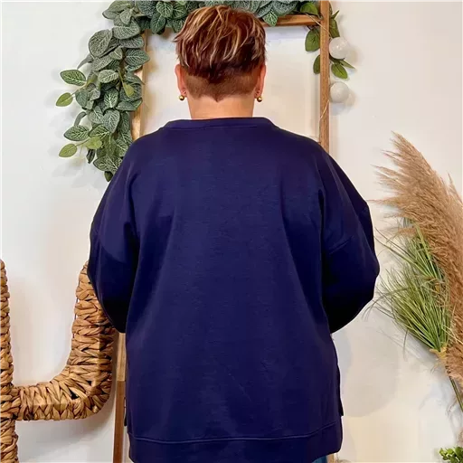 Z120- Sweat uni C’Mélodie (Gt) 🇮🇹 (marine) – Image 6