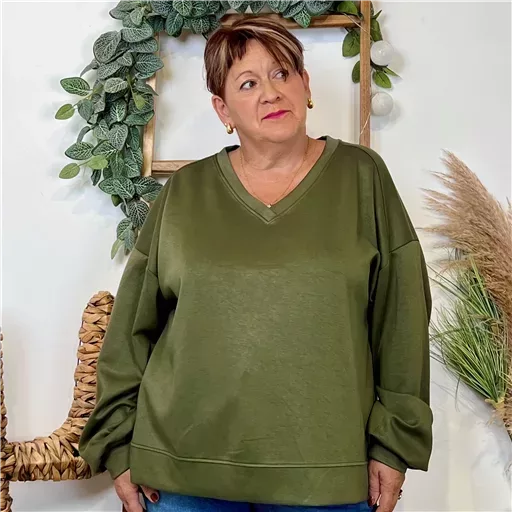 Z120- Sweat uni C’Mélodie (Gt) 🇮🇹 (kaki) – Image 6