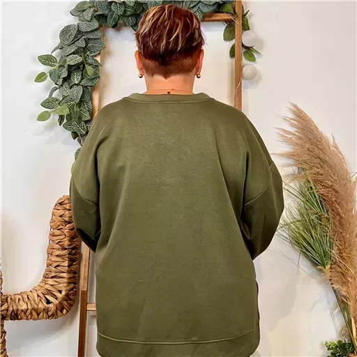 Z120- Sweat uni C’Mélodie (Gt) 🇮🇹 (kaki) – Image 4