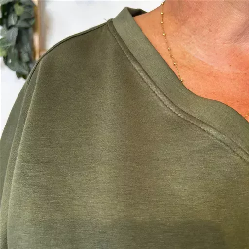 Z120- Sweat uni C’Mélodie (Gt) 🇮🇹 (kaki) – Image 7