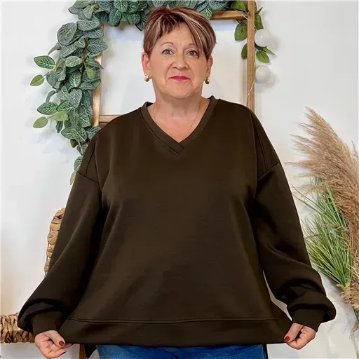 Z120- Sweat uni C’Mélodie (Gt) 🇮🇹 (marron) – Image 4